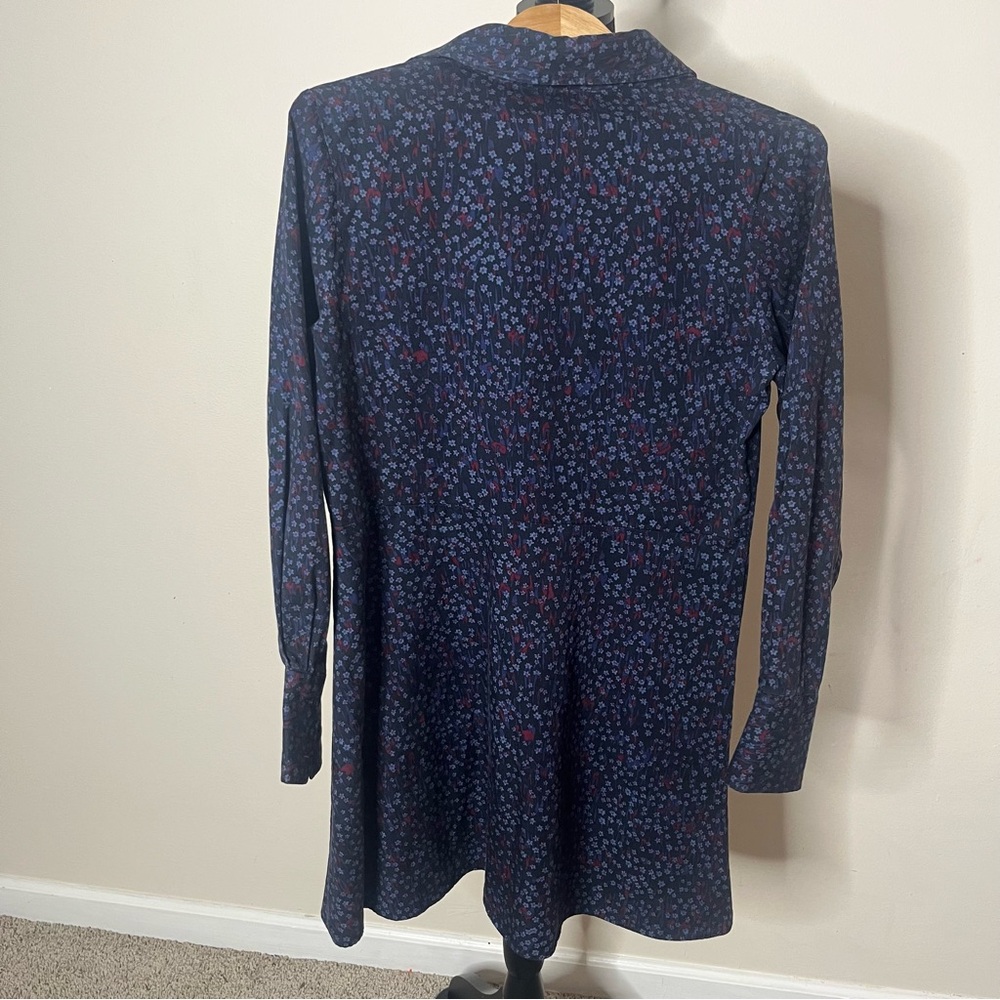 Stockholm Atelier & Other Stories Women’s Navy Floral A~Line Mini Dress Sz 8 - Picture 6 of 9